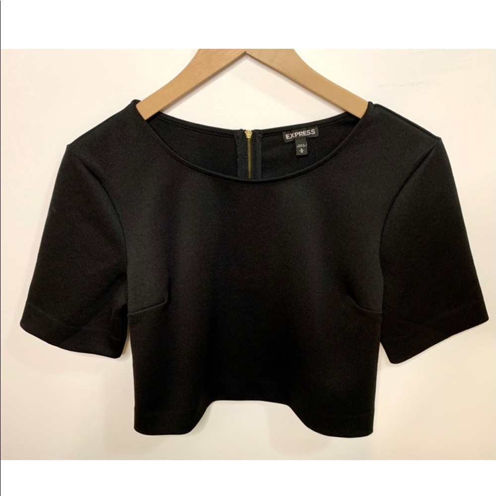 Express Black Crop Top Medium
